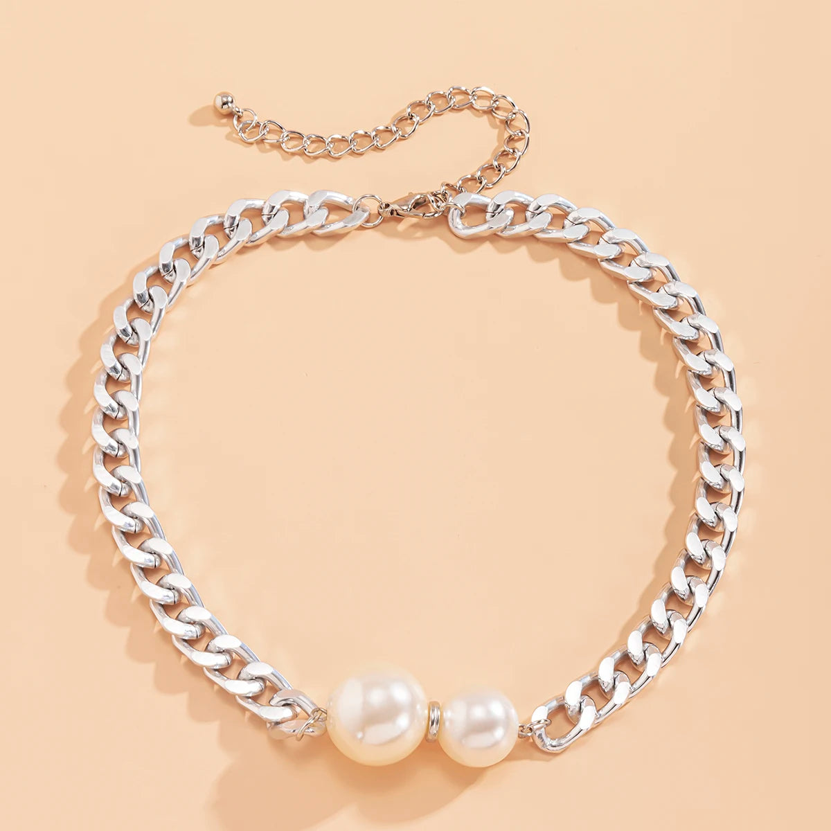 Imitation-Pearl Pendant Necklace