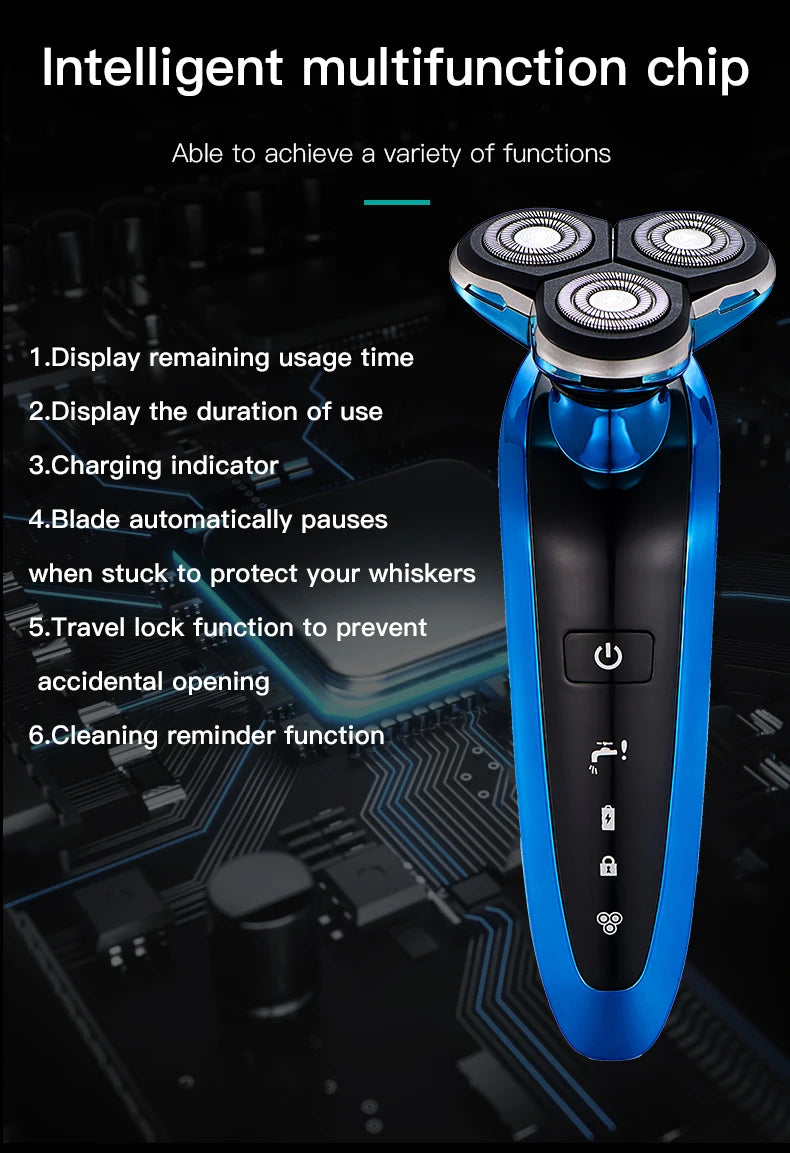 Electric Razor Cordless Rechargeable Floating Head, Portable