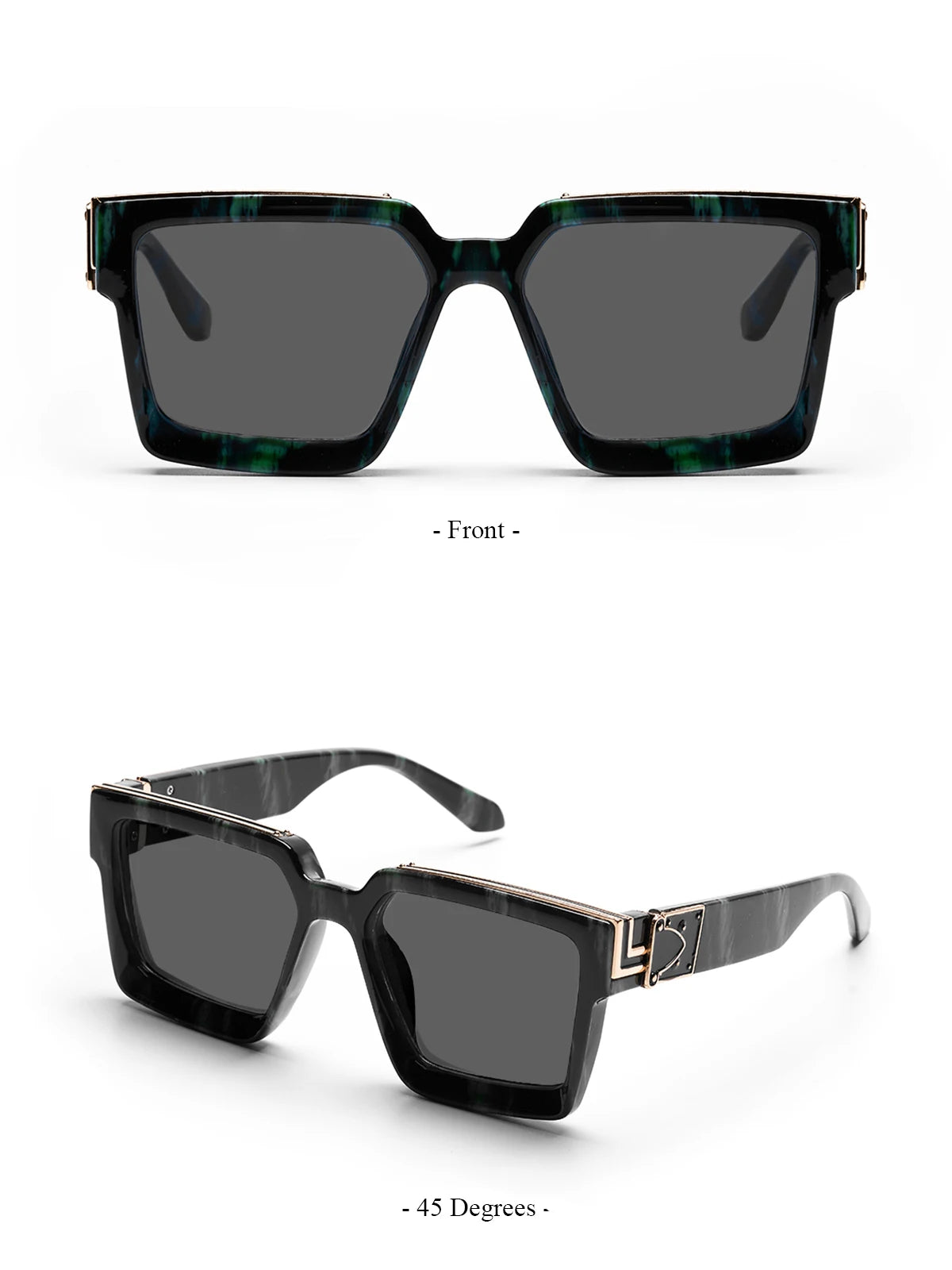 Square Millionaire Shades Luxury Sunglasses