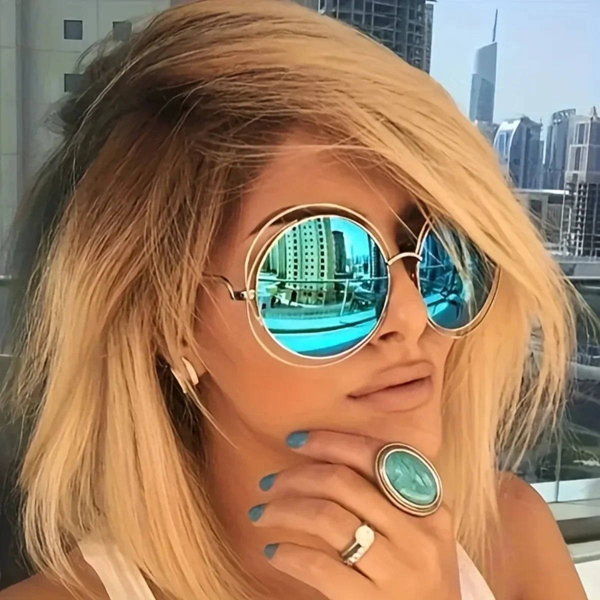 Square Rimless Gradient Sun Shades