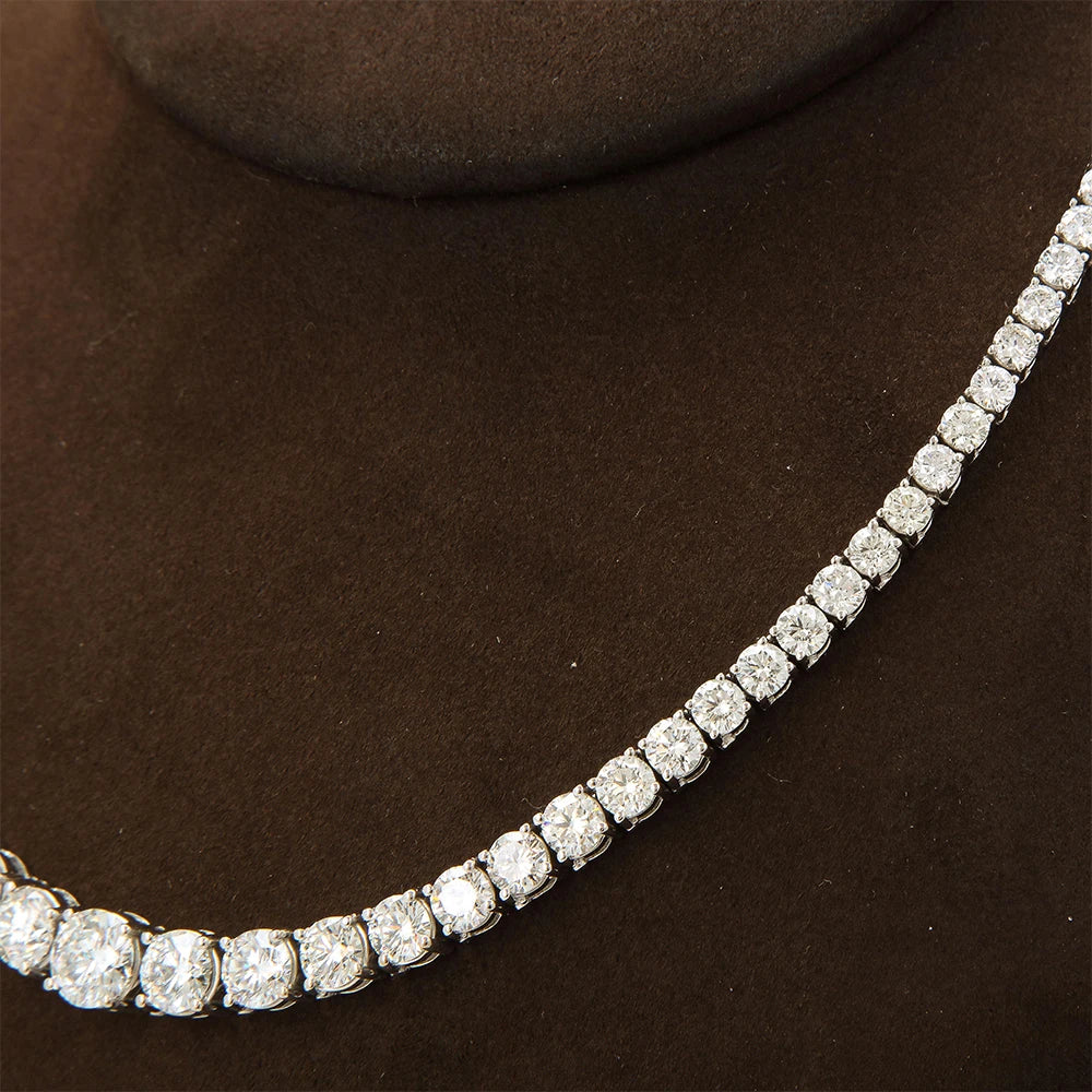 3-5mm Moissanite Diamond Necklace with Certificate 100% S925