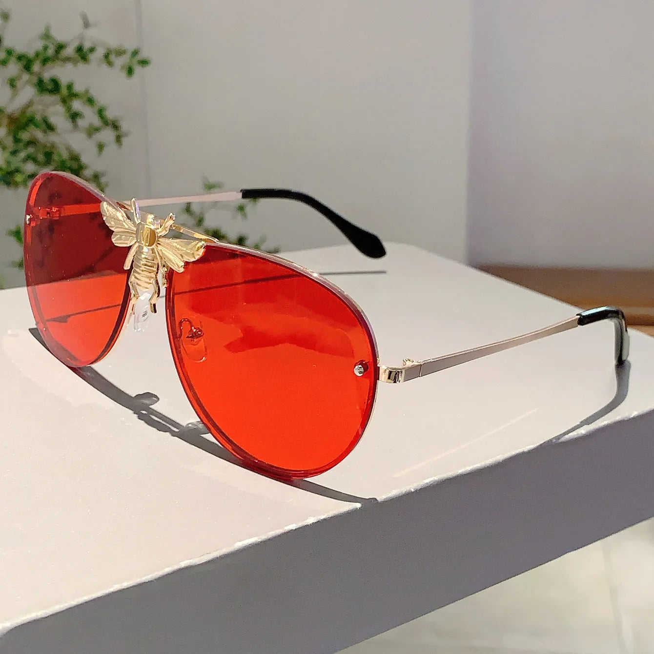 Oversized Punk Metal Eyeglasses UV400