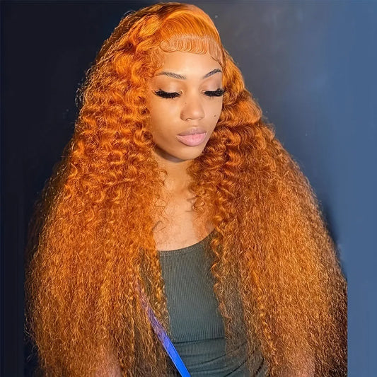 Brazilian Preplucked 13x6 HD Curly Lace Frontal Wig