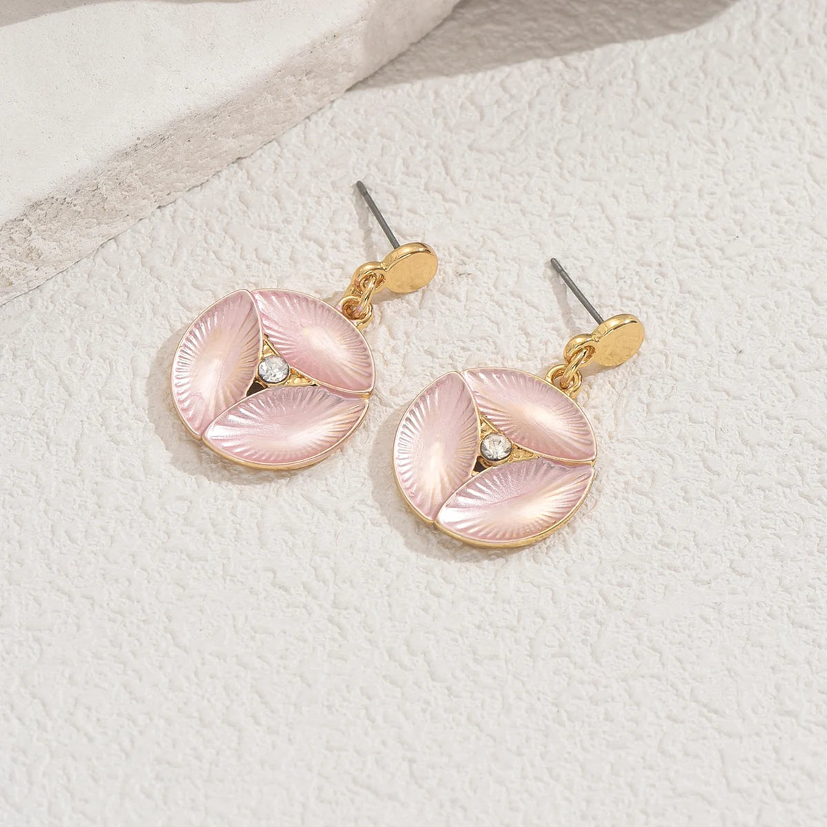 Sparkling Crystal Leaf Shaped Dangle Earrings