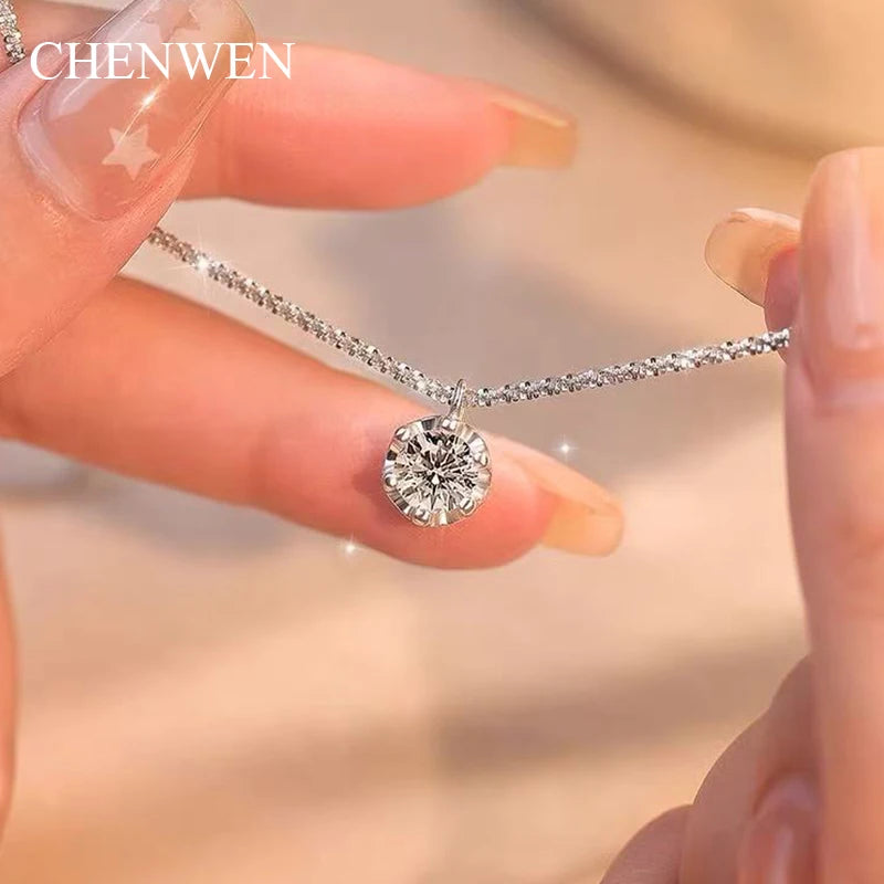 TEN CARATS s925 Sterling Silver Crown Necklace