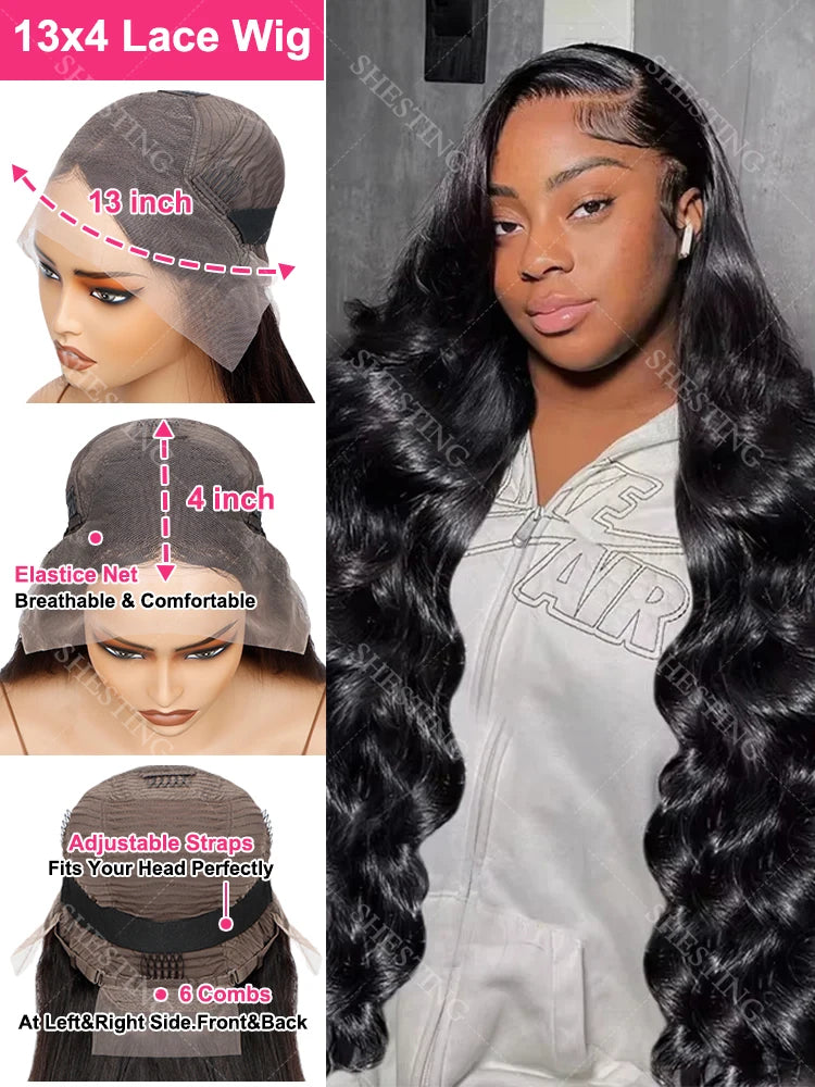 13x4 Body Wave Lace Front| 200% Water Wave Pre Plucked | 5x5 Closure Glueless