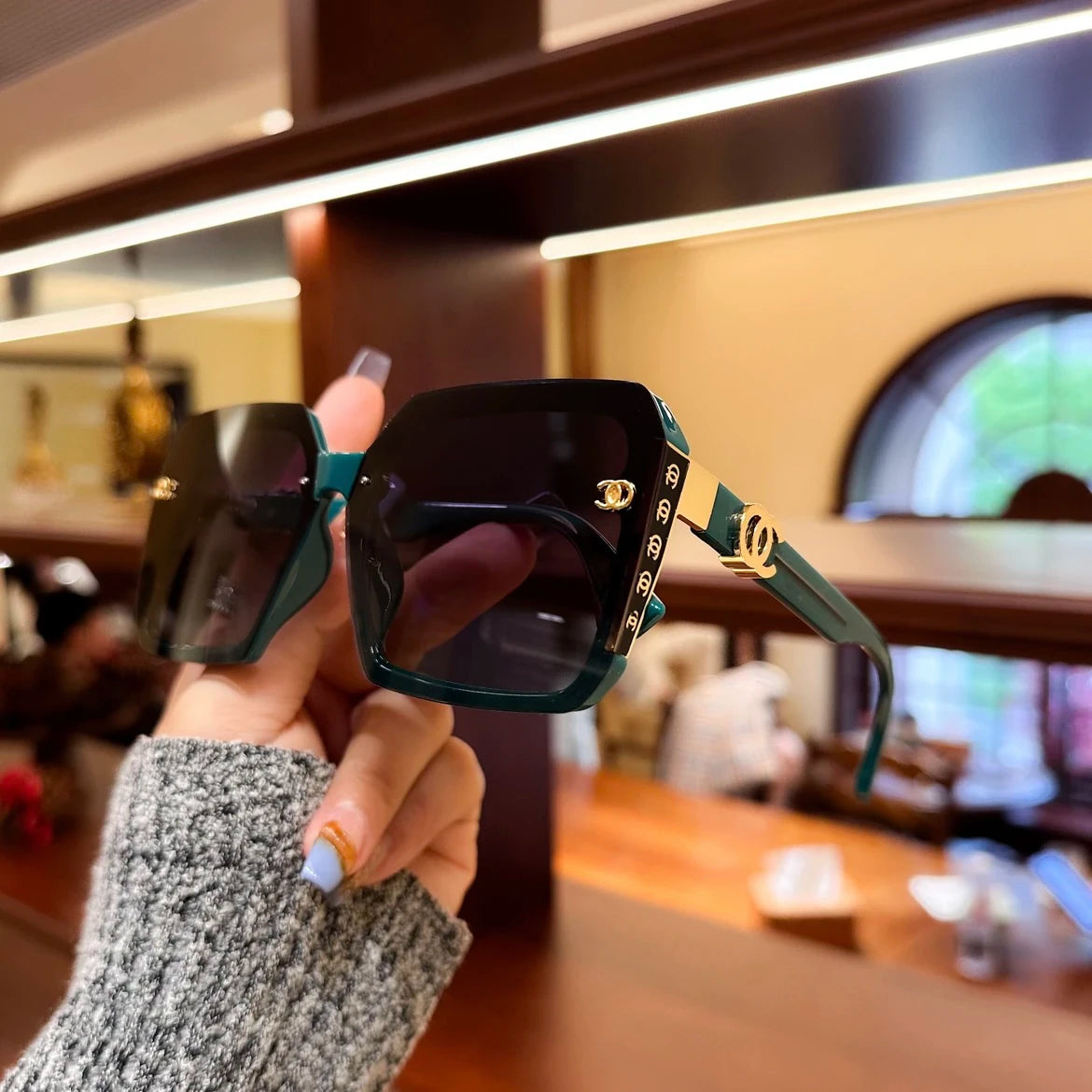 Vintage Square UV400 Sun Glasses
