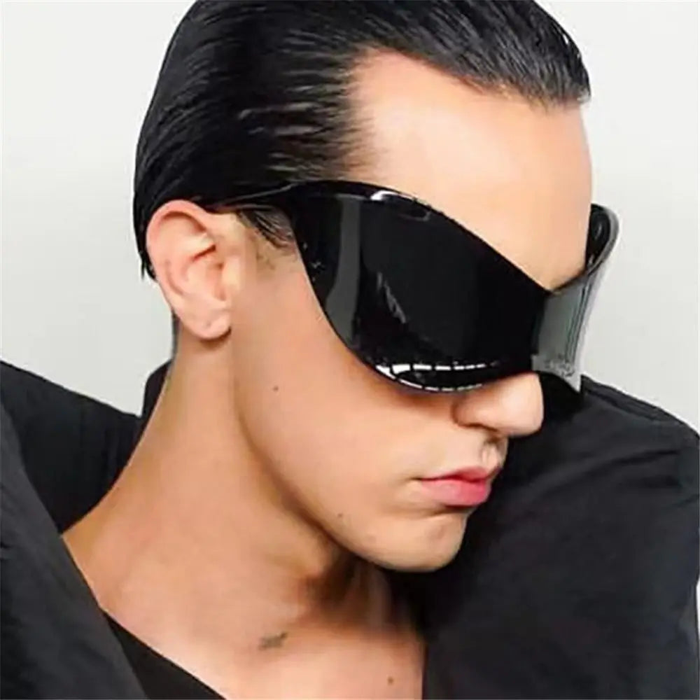 Futuristic Wrap Chic Rimless Shades