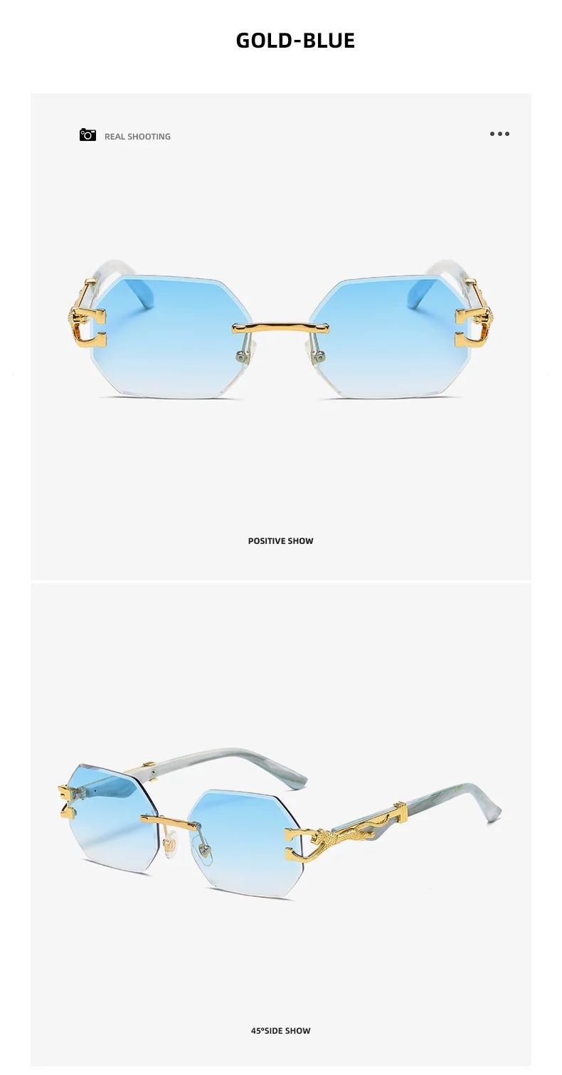 Rimless Designer Eyewear UV400 Shades