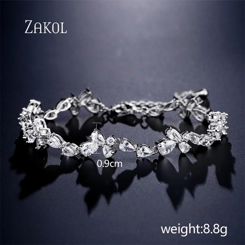 Leaf Bridal Charm Bracelet Jewelry