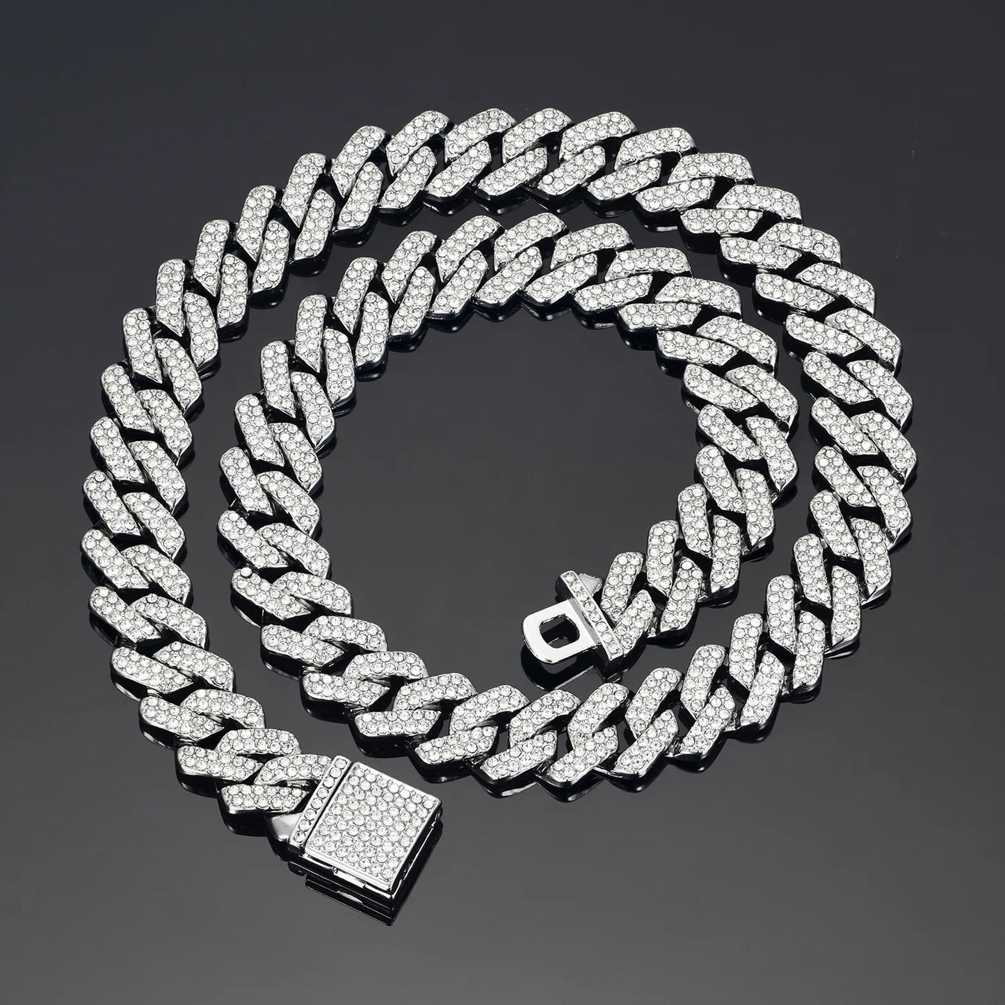 Hip Hop Shiny Cuban Link | Rhinestone Iced Out