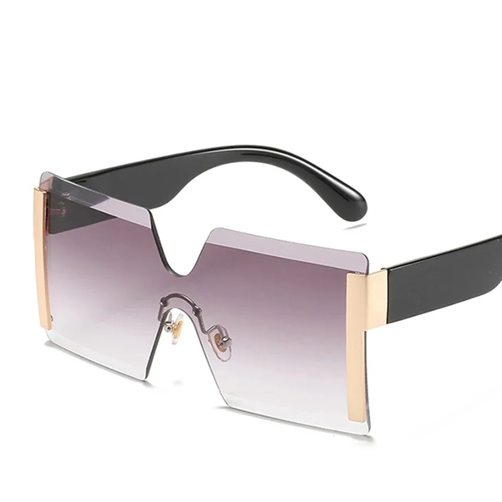 Fashion Oversized Square Rimless Sunglasses