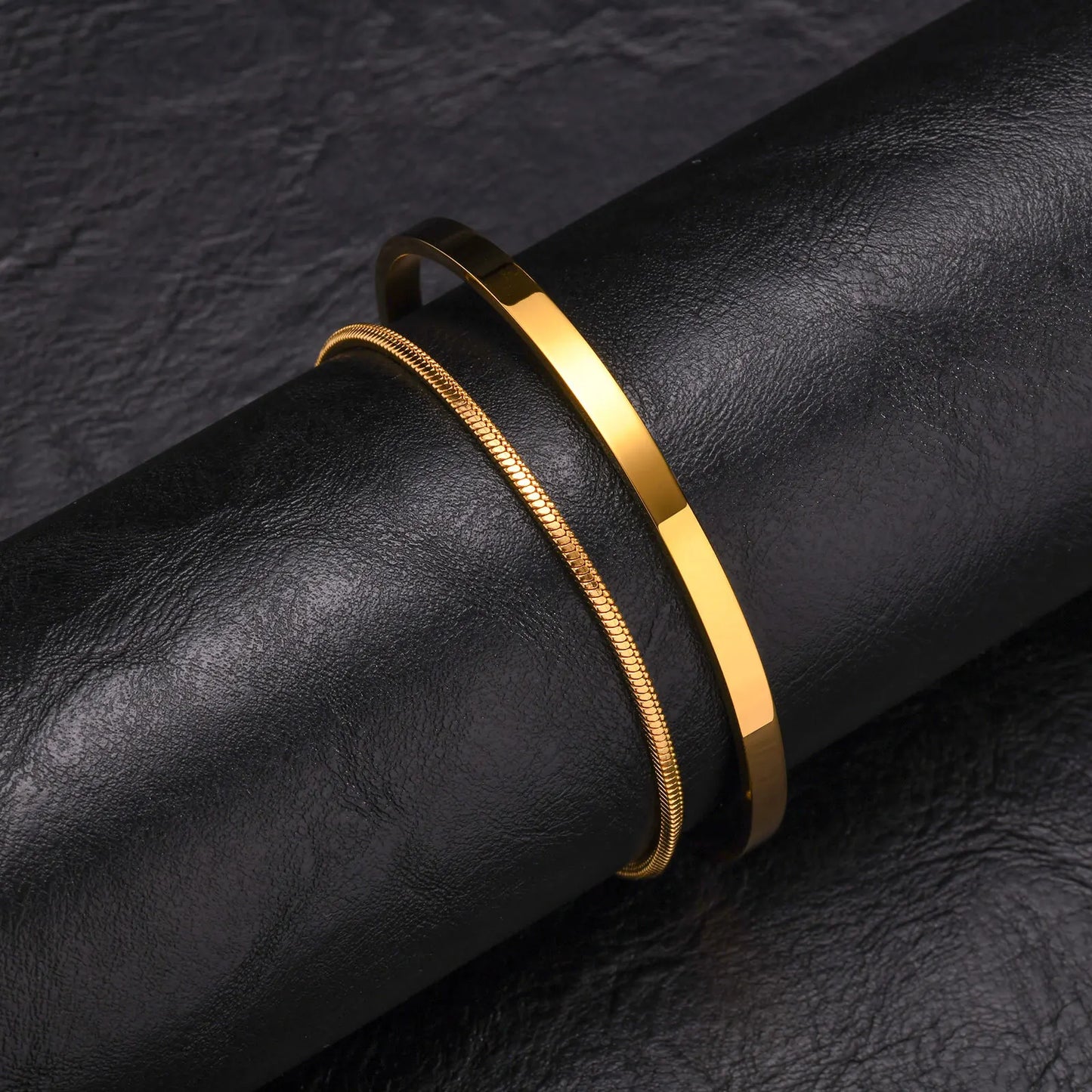 Stacked Open Cuff Bangle Jewelry