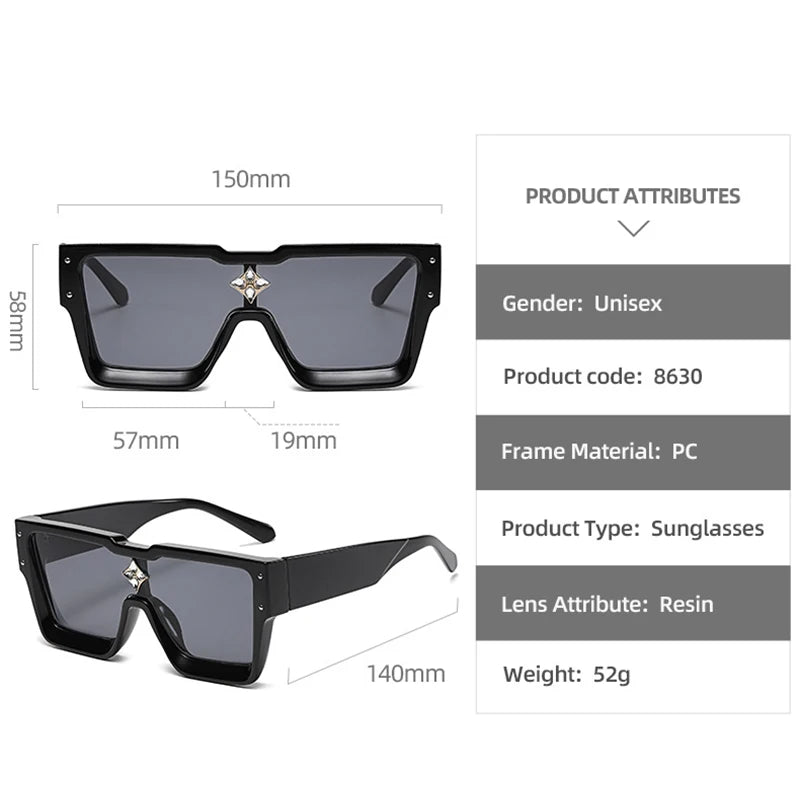 Square Luxury One-Piece Shades