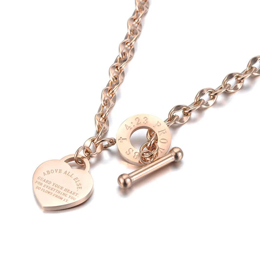 Titanium Stainless Steel Heart Charm