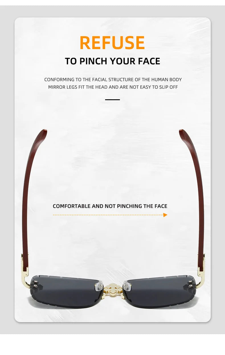 Rimless Square Luxury Shades UV400