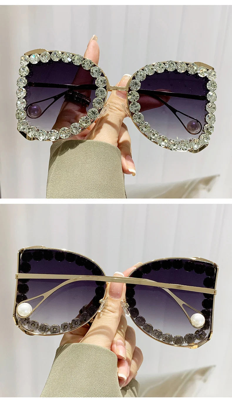Luxury Diamonds UV400 Eyewear | European And American Style Sun Glasses