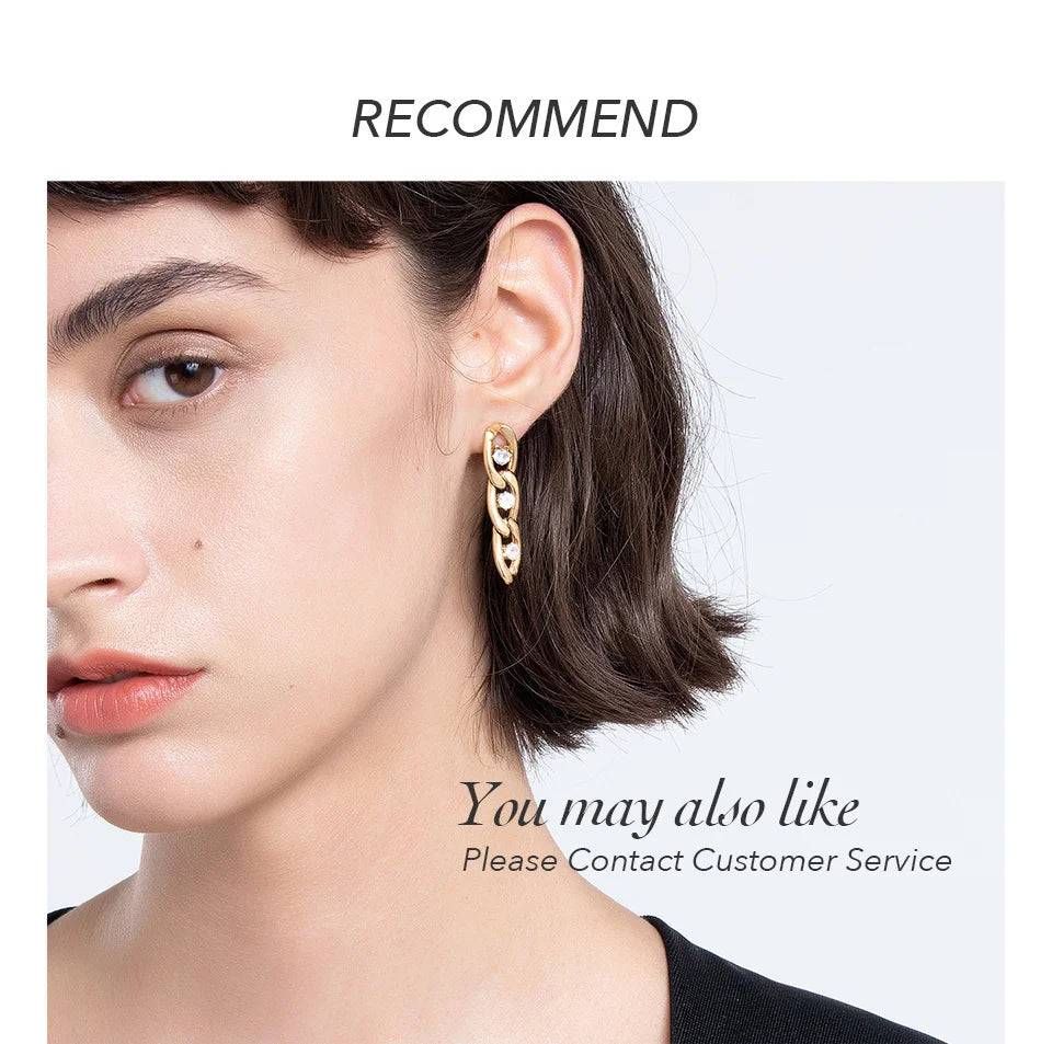 Luxurious Stainless Steel Zircons Gold Necklace