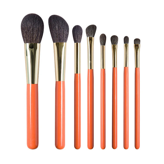 Professional Handmade Makeup Brushes Set Soft Blue Squirrel Goat Hair Face Powder Contour Eye Shadow Brush Make Up Brush Kit