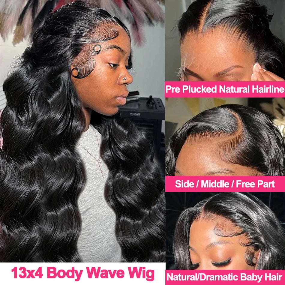 13x4 Body Wave Lace Front| 200% Water Wave Pre Plucked | 5x5 Closure Glueless