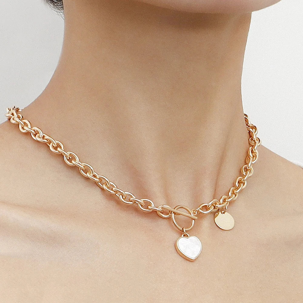 Heart Sheet Pendant Necklaces