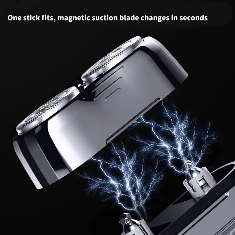 Electric Shaver with Double Head Portable Slip Resistant