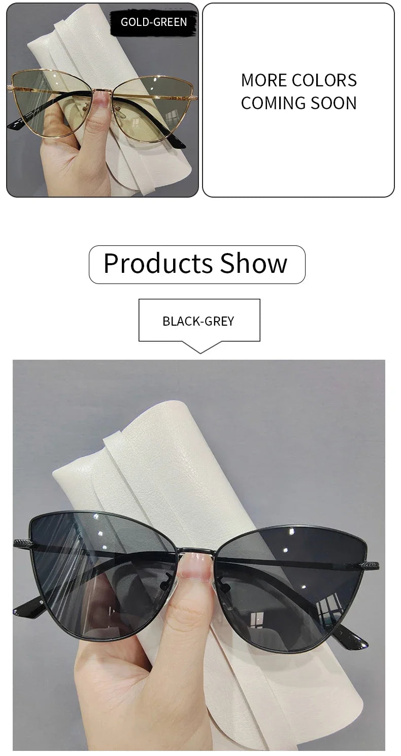 Classic Vintage Cat Eye Metal Frame
