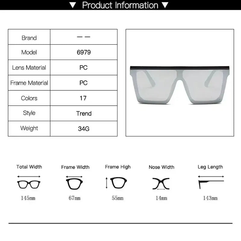 European And American Fashionable Square Sunglasses