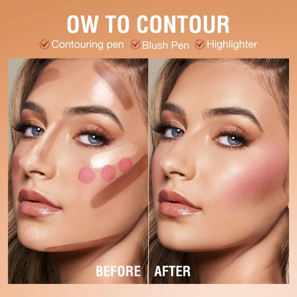 Cream Bronzer | Contour| Blusher | Highlighter | Blush Applicator
