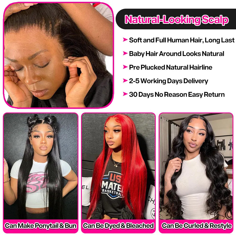 13x4 Lace Front Wig 30 40 Inch Brazilian Hair Wigs