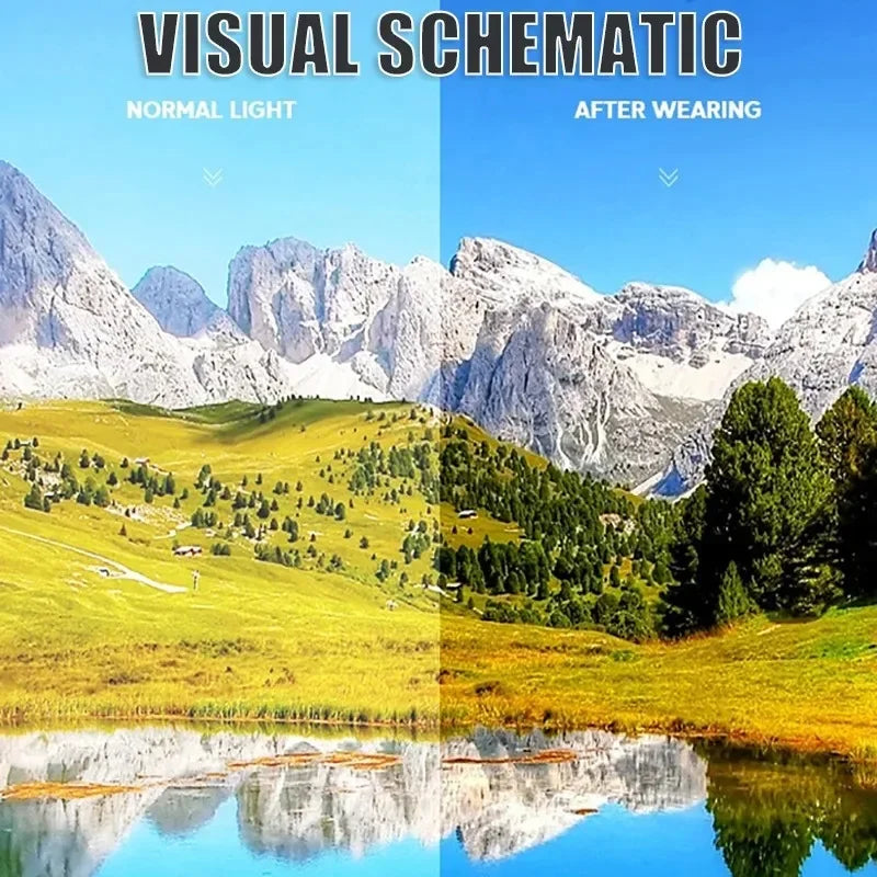 Retro cyberpunk Color Film Sunglasses