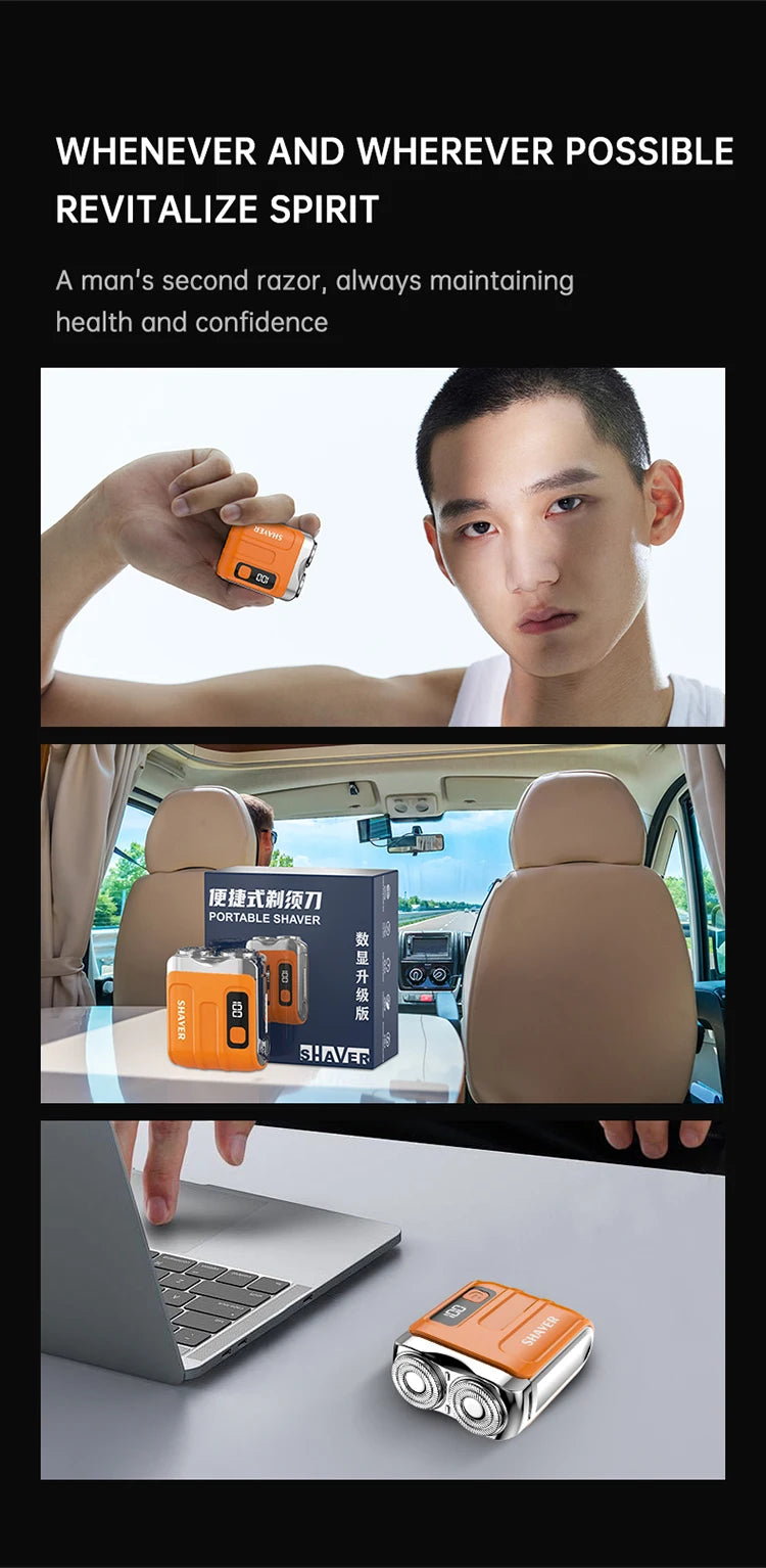 Digital Display Dual Blade Rechargeable Shaver