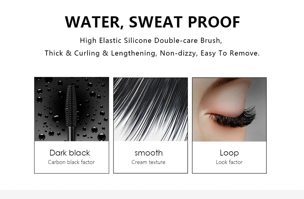 4D Silk Fiber Eyelash Mascara Waterproof | Thick Lift Lengthening