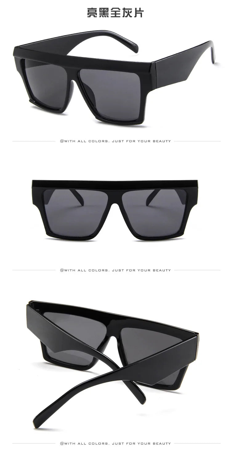 Unisex UV400 Square One-Piece Outdoor Eyeglasses