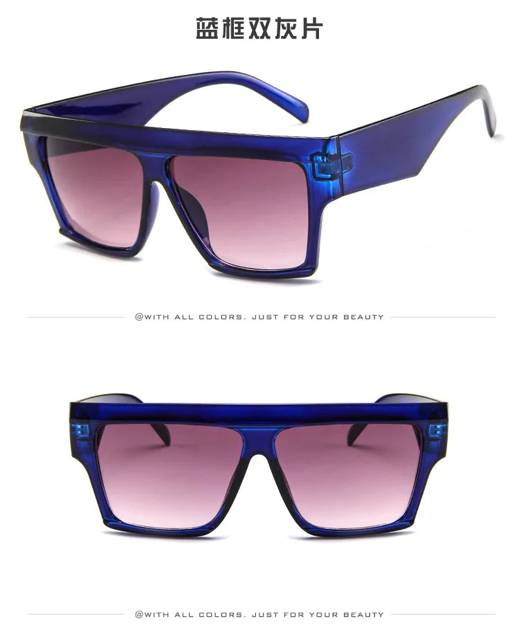 Unisex UV400 Square One-Piece Outdoor Eyeglasses