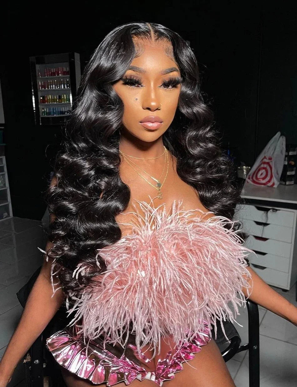 13x6 Loose Lace Front Human Hair Wigs | 250% Transparent 30, 40 Inch