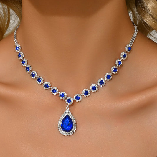 Waterdrop Flower Design Necklace