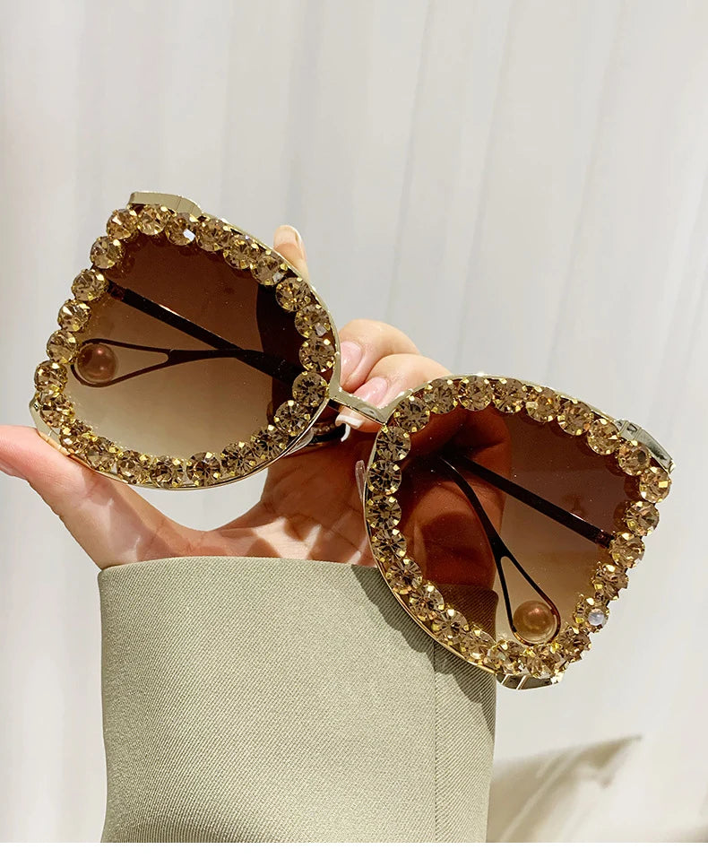 Luxury Diamonds UV400 Eyewear | European And American Style Sun Glasses
