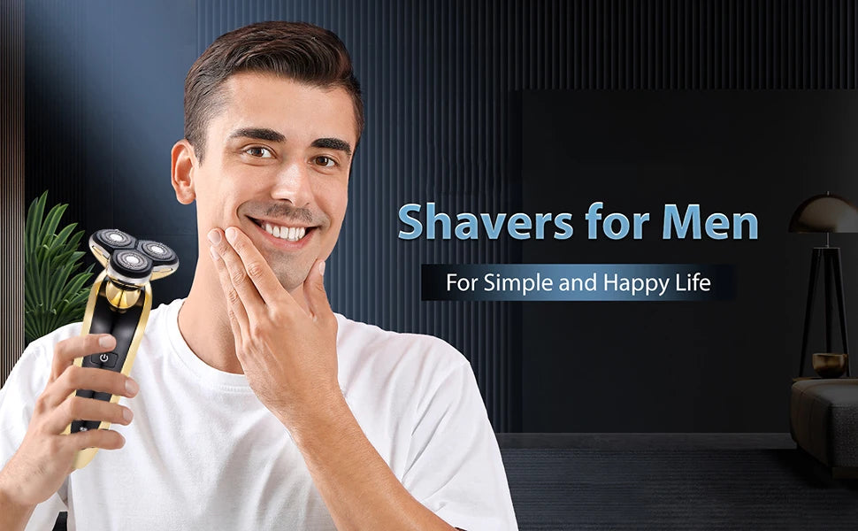 Electric Razor Cordless Rechargeable Floating Head, Portable