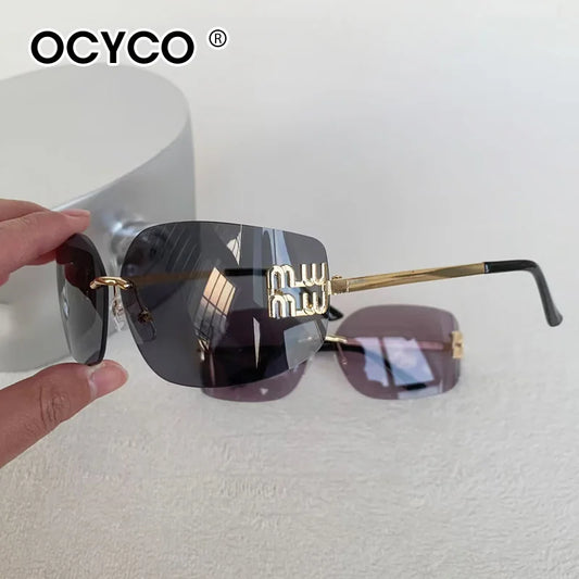 Frameless UV400 Luxury Brand Sunglasses