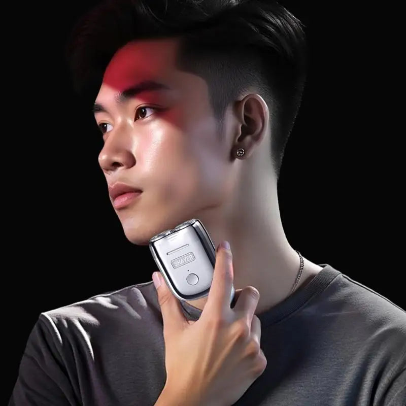 Electric Shaver with Double Head Portable Slip Resistant