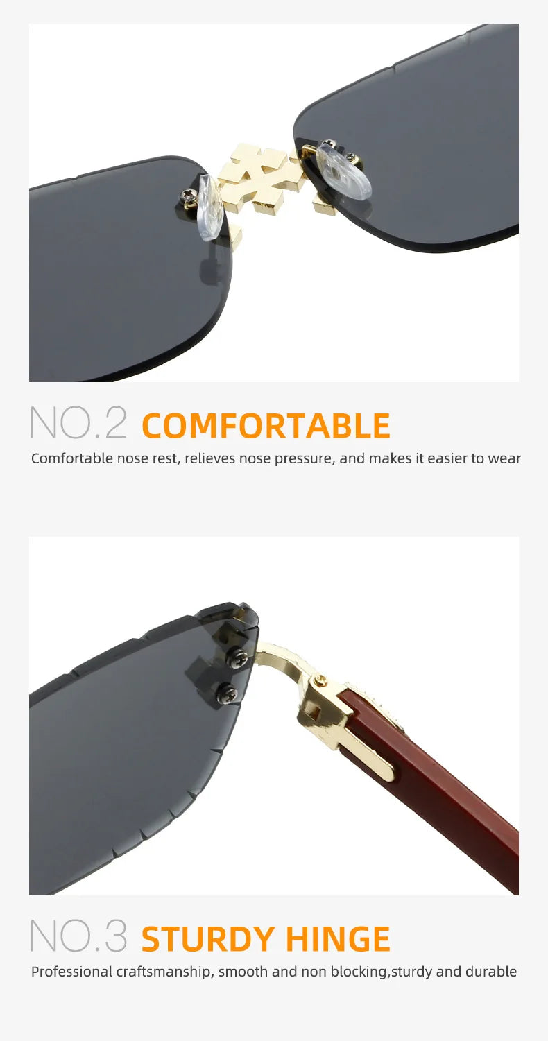 Rimless Square Luxury Shades UV400