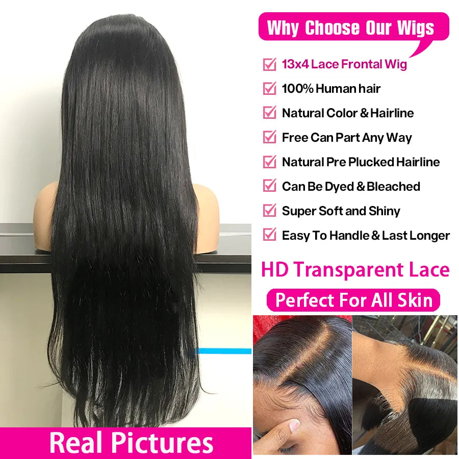13x4 Lace Front Wig 30 40 Inch Brazilian Hair Wigs