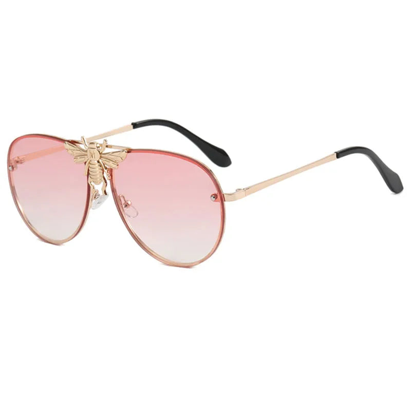 Oversized Punk Metal Eyeglasses UV400