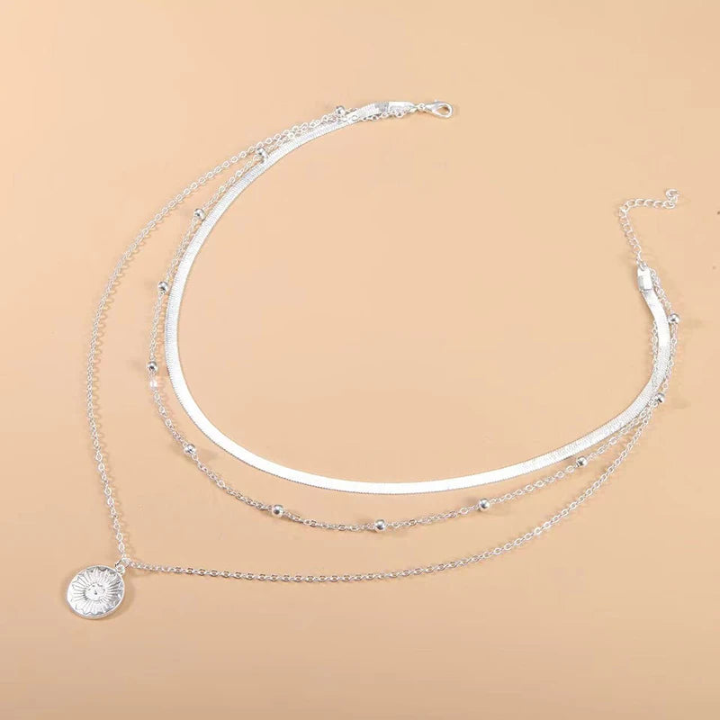 925 Sterling Silver Three-Layer