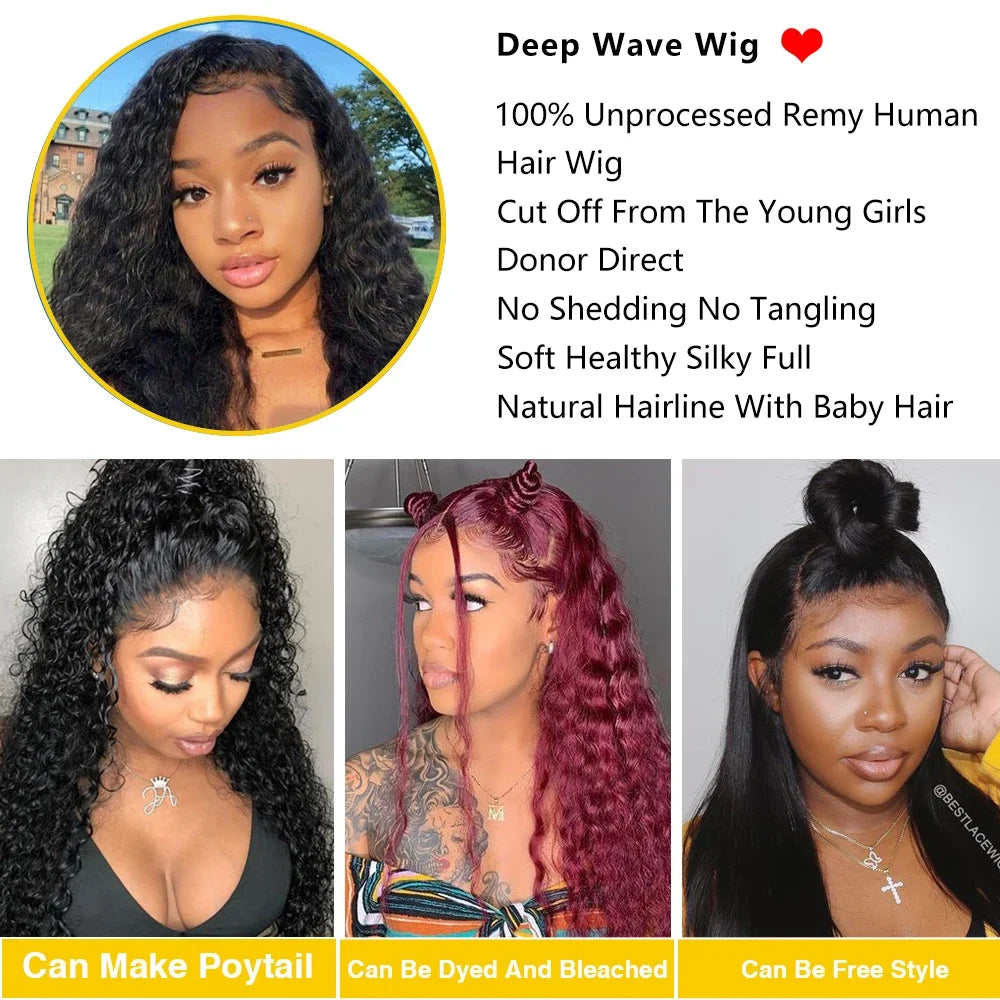 13x4/13x6 Curly Lace | Wavy Water Closure Wig