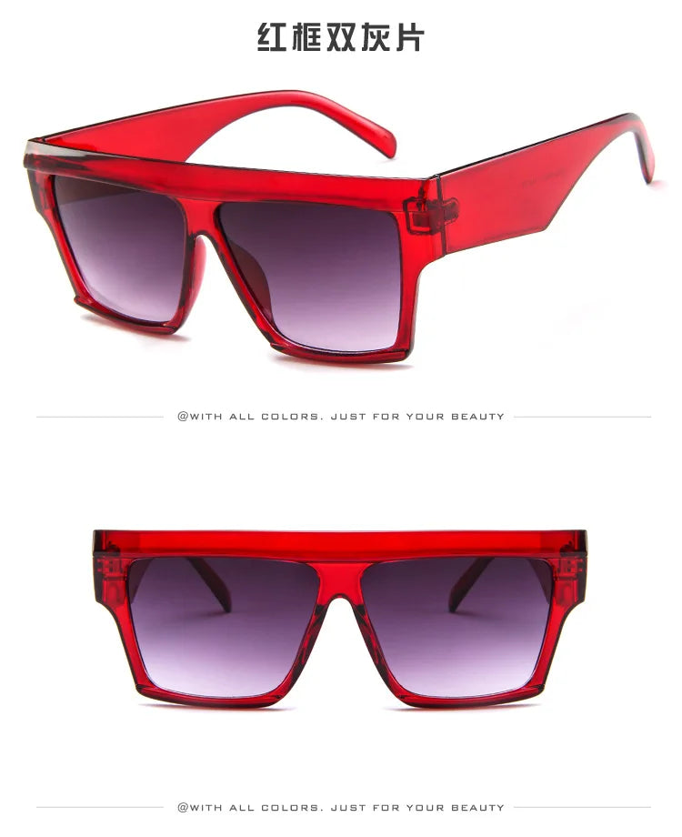 Unisex UV400 Square One-Piece Outdoor Eyeglasses