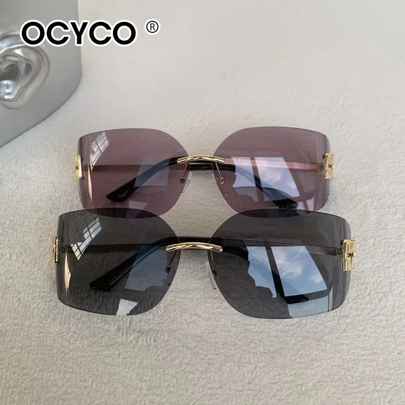 Frameless UV400 Luxury Brand Sunglasses