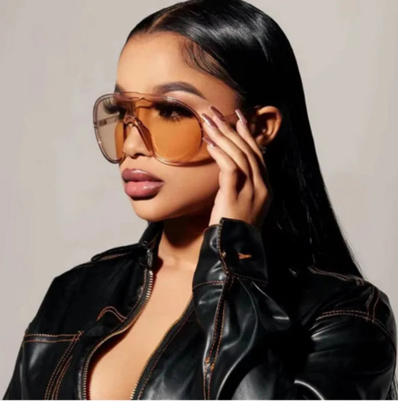 Trendy Oversized Pilot Sunglasses