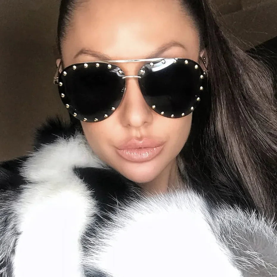 Rimless Luxury Colored Sunglasses - UV400